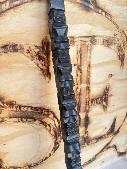 Oversized Hand-Carved Decorative Spoon | Tribal Totem Style | Quirky Unique |