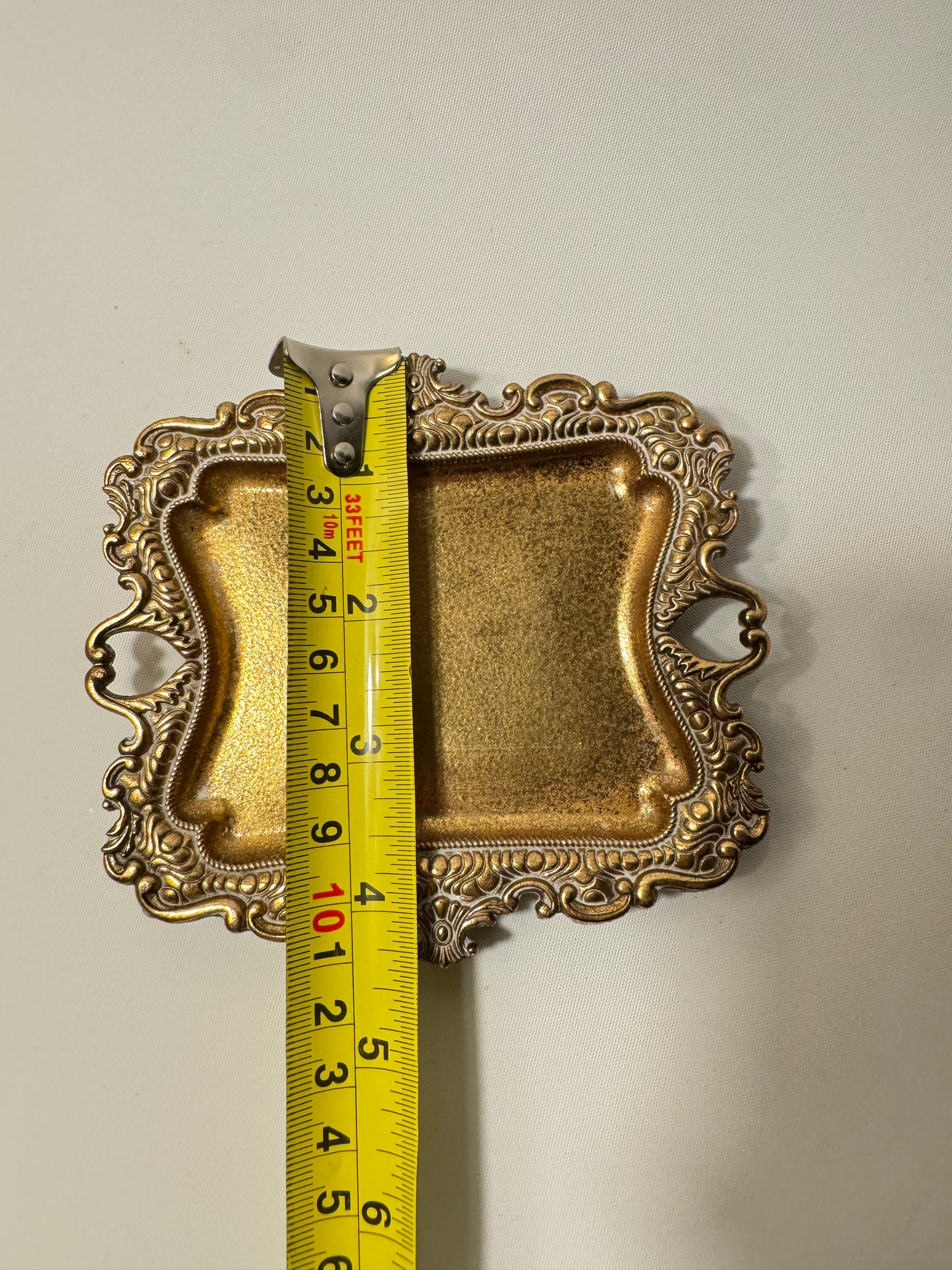 Small Gold Trinket Dish | Vintage Antique Style | Ring & Jewellery Dish |