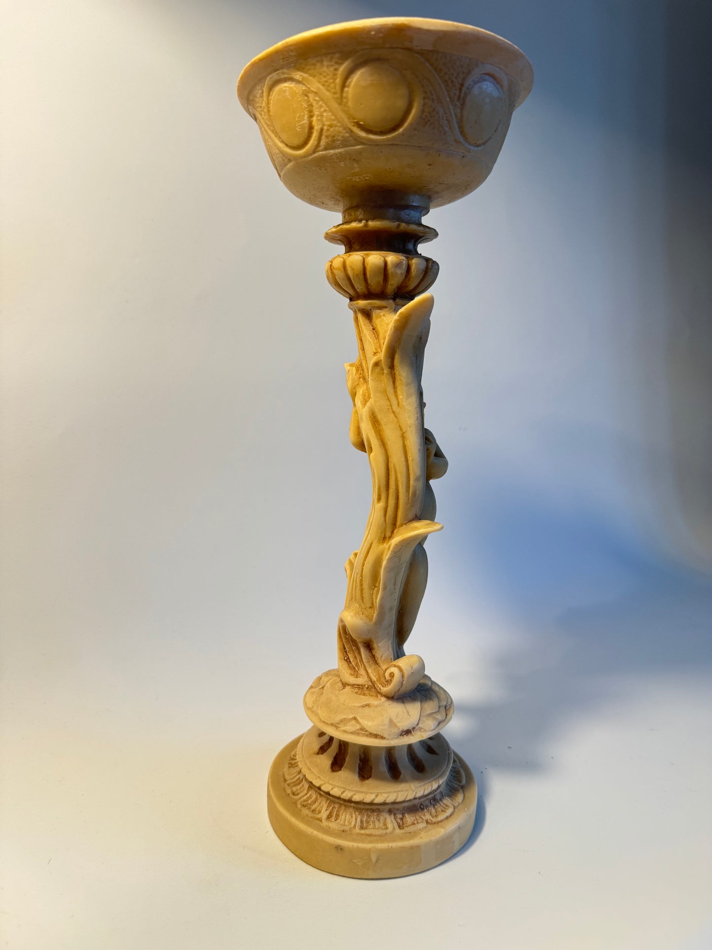 Cherub Flower Arrangement Stand | Vintage Retro Decor Homeware | Candle Holder |