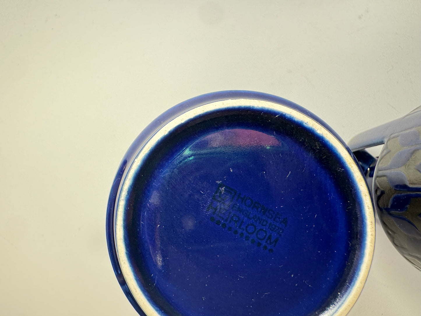 Hornsea Heirloom Navy Blue Oil & Vinegar Pair | Vintage Retro |