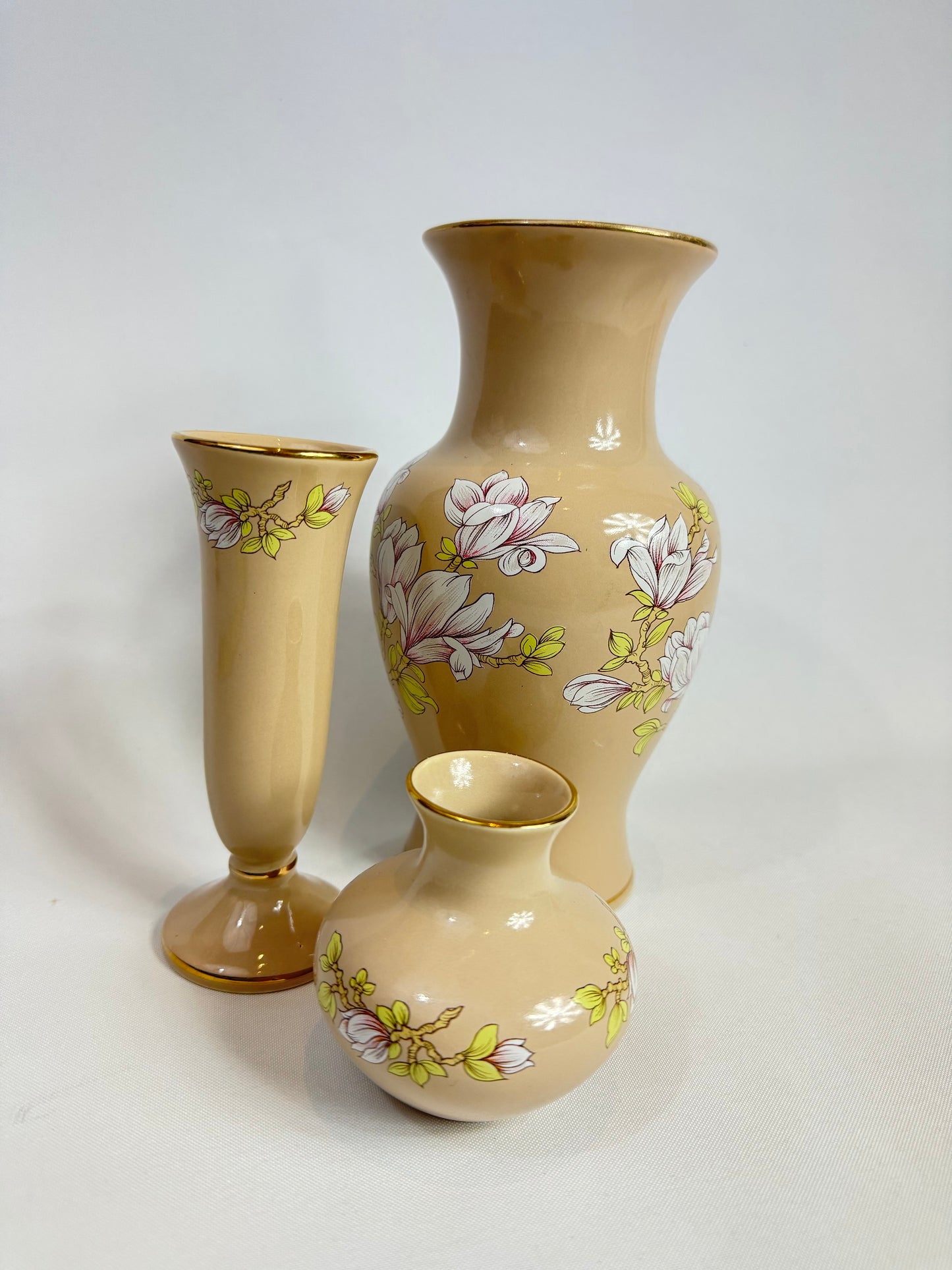 Sadler Magnolia Vase Trio | Floral Vase | Vintage Retro | Made in England