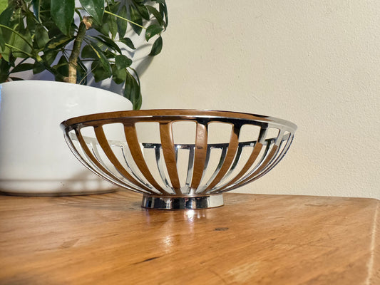 Retro Chrome Fruit Bowl