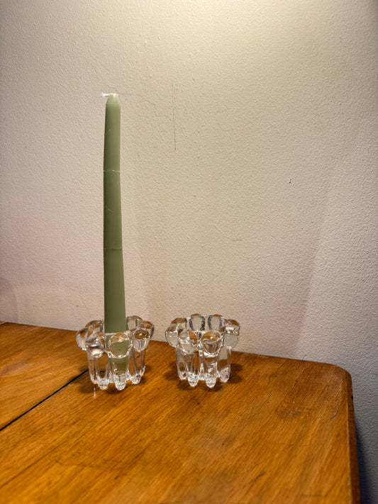 Reims Glass Small Bubble Candle Holders | Vintage Retro Decor Homeware |