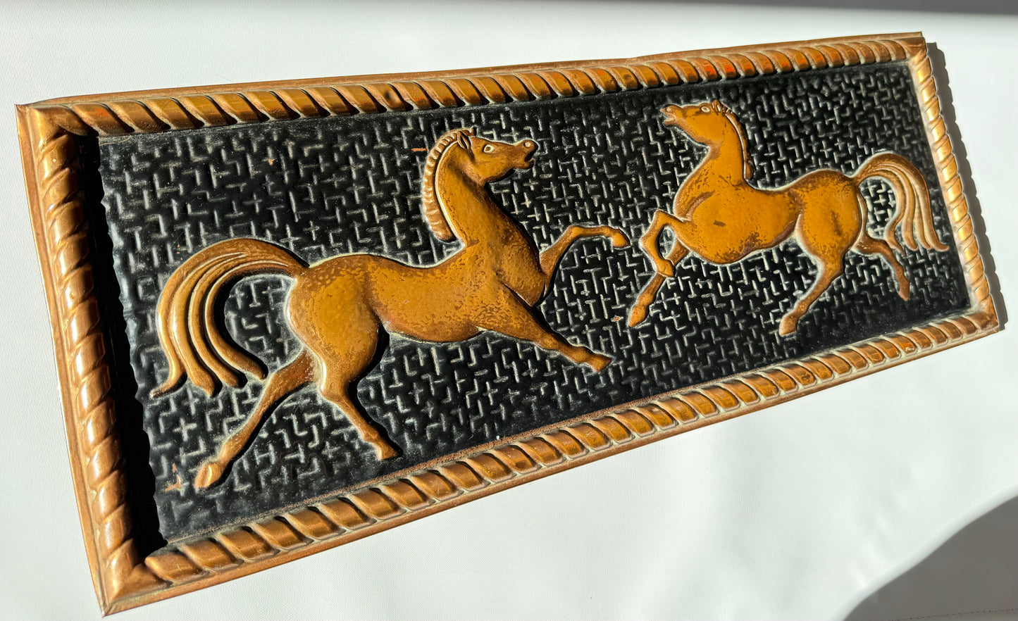 Antique Copper Horse Wall Hanging | Vintage Retro Decor | Unique Quirky Unusual | Made in Holland |