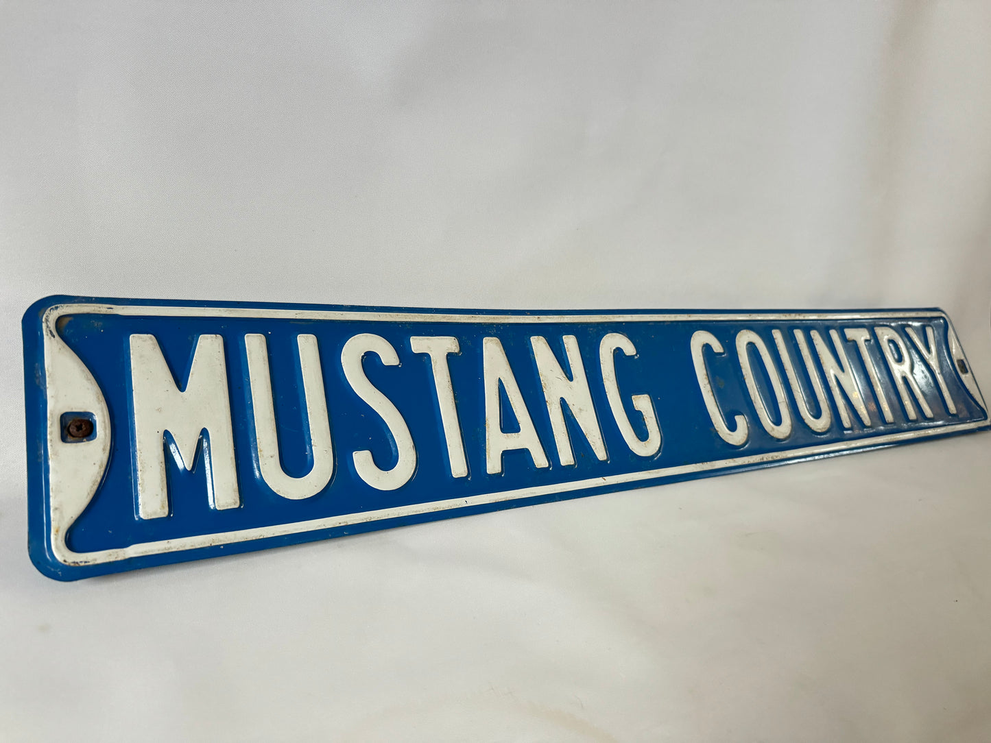 Mustang Country Metal Sign | Ford Memorabilia | Vintage Retro | 1970s | Man Cave |