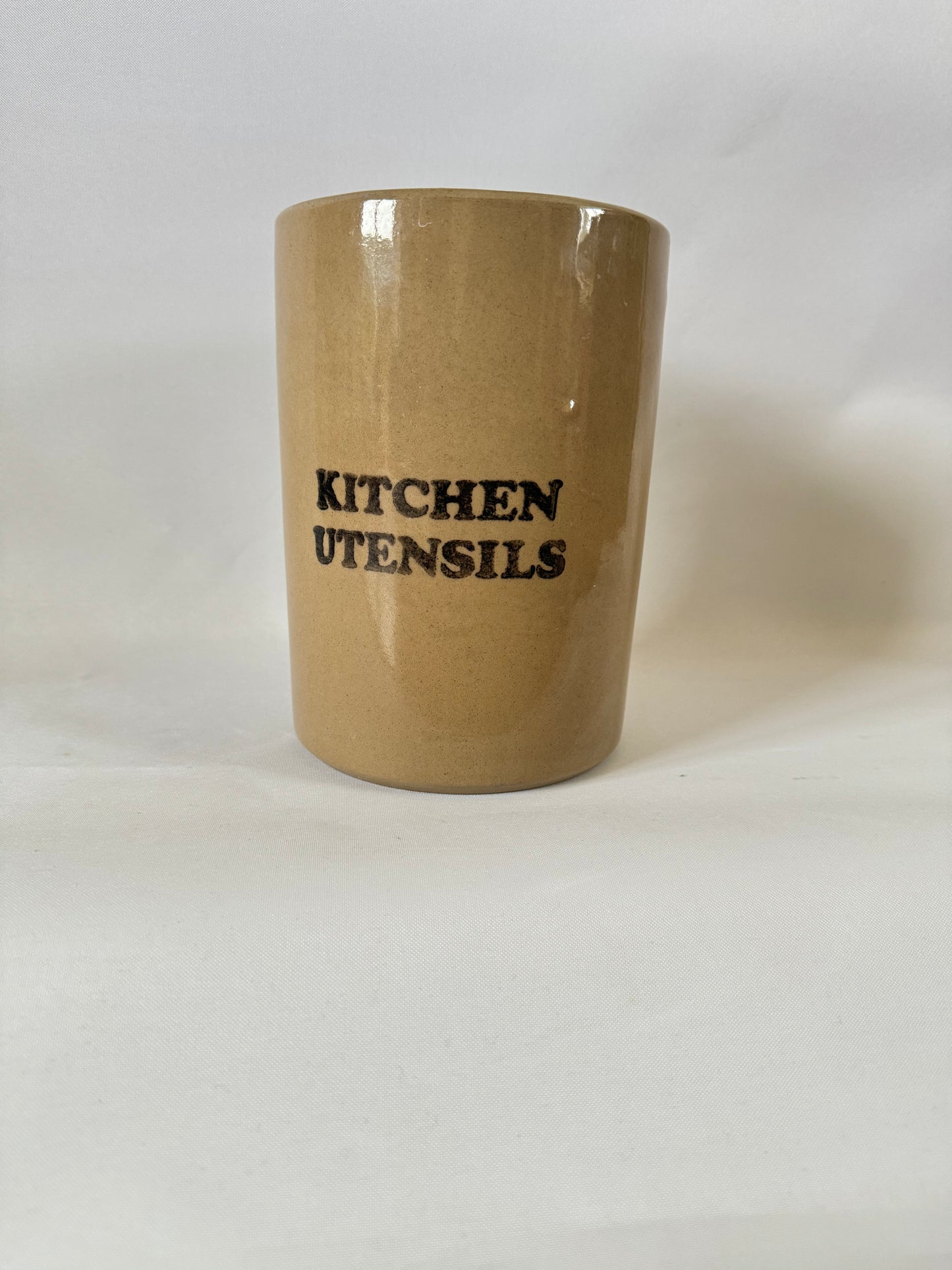 Kitchen Utensils Pot | Vintage Retro | Pearsons Of Chesterfield 70s | Stoneware | MCM Mid Century |