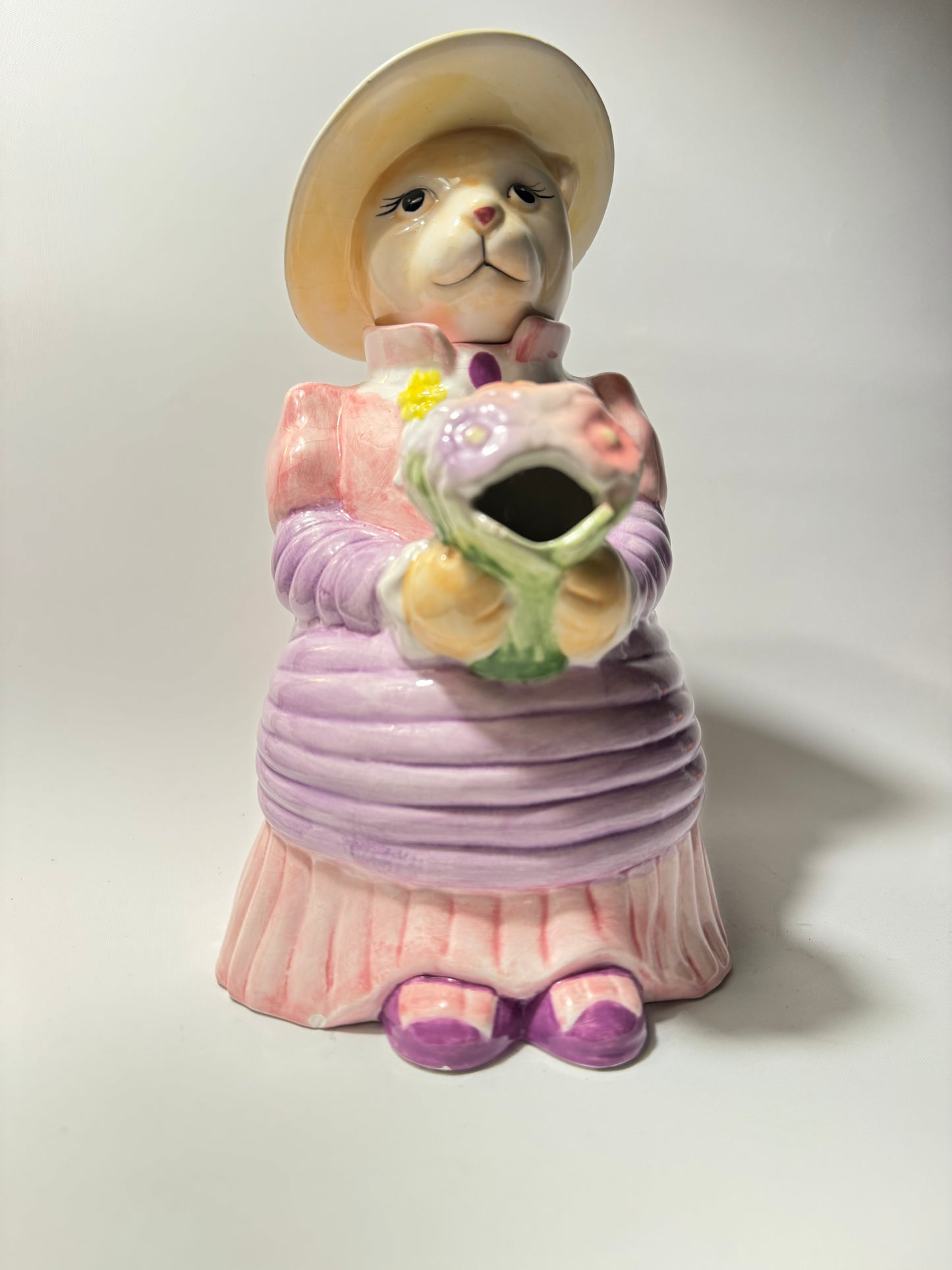 Ceramic Cat Lady Teapot | Vintage Retro Kitsch Quirky |