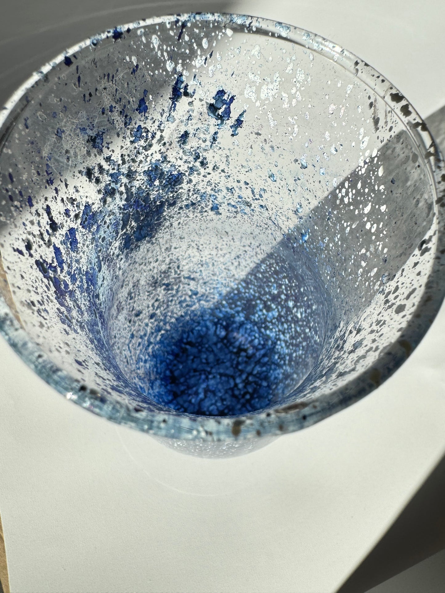 Blue Art Vase | Vintage Retro | Nautical Beach House |