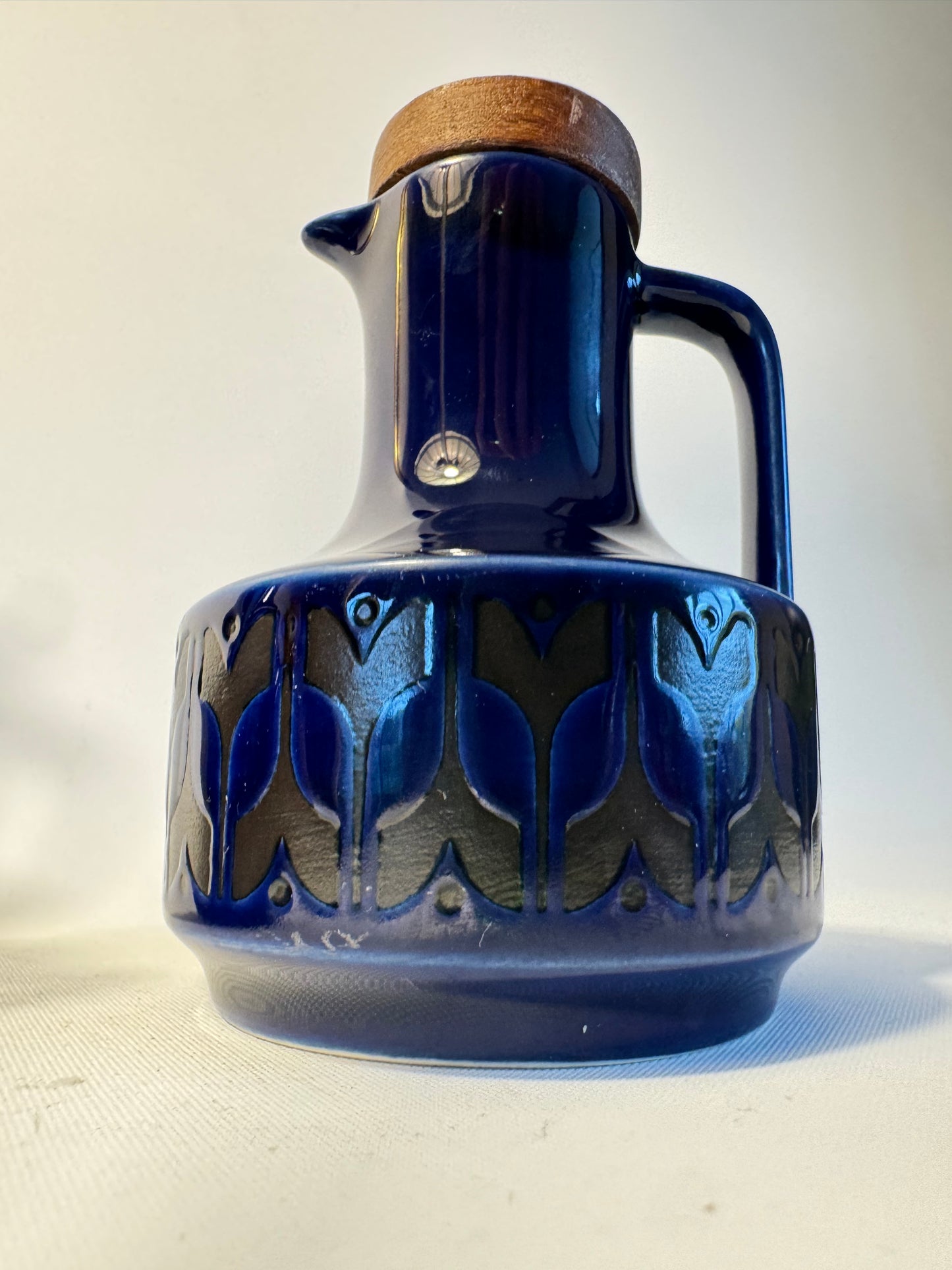 Hornsea Heirloom Navy Blue Oil & Vinegar Pair | Vintage Retro |