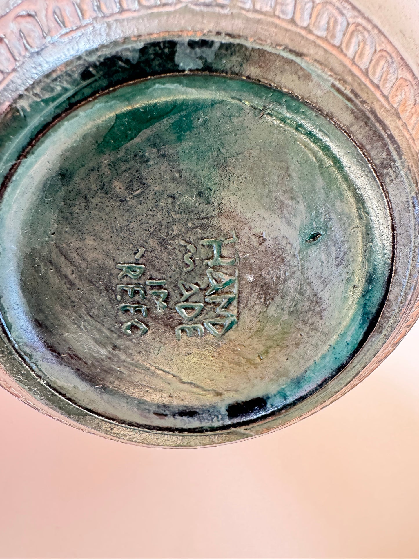 Greek Pottery Vase | Double Handled Urn Style Vase | Grecian | Mid Century MCM | Bird Pattern |