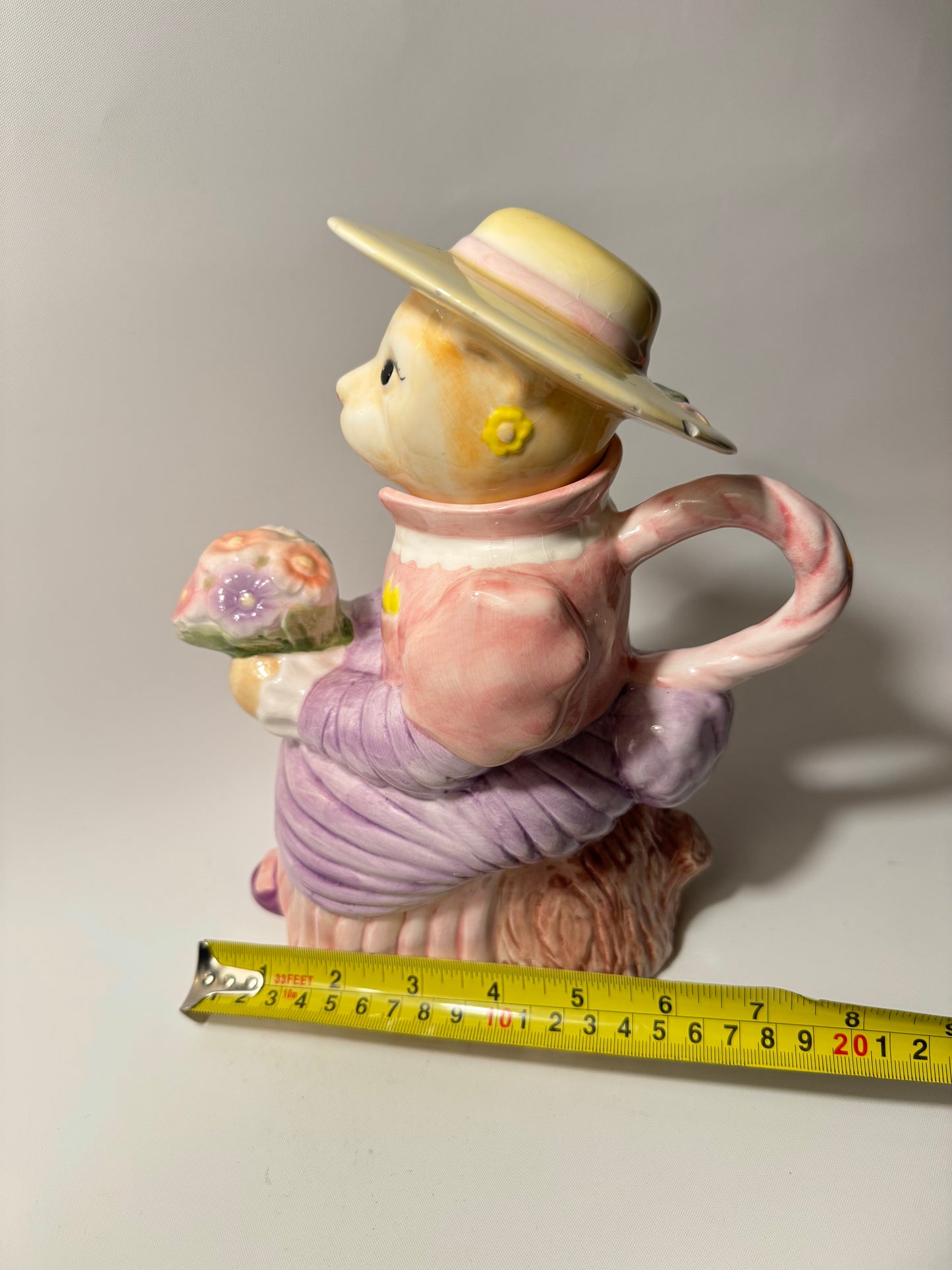 Ceramic Cat Lady Teapot | Vintage Retro Kitsch Quirky |