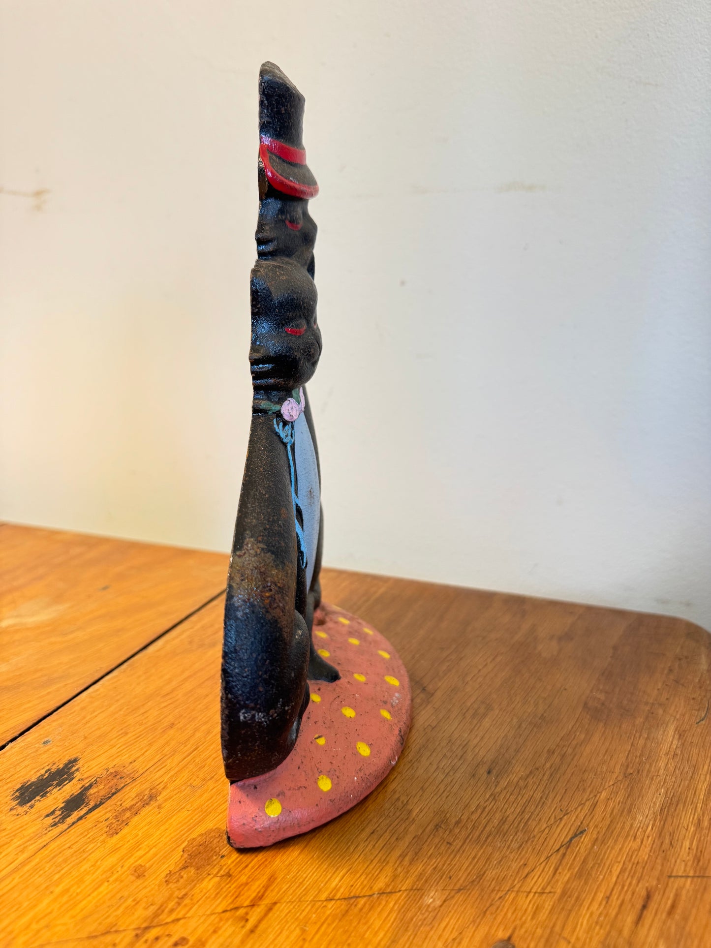 Vintage Cast Iron Tom Cat and Lady Cat Door Stop | Vintage Retro Antique | Quirky Unique |