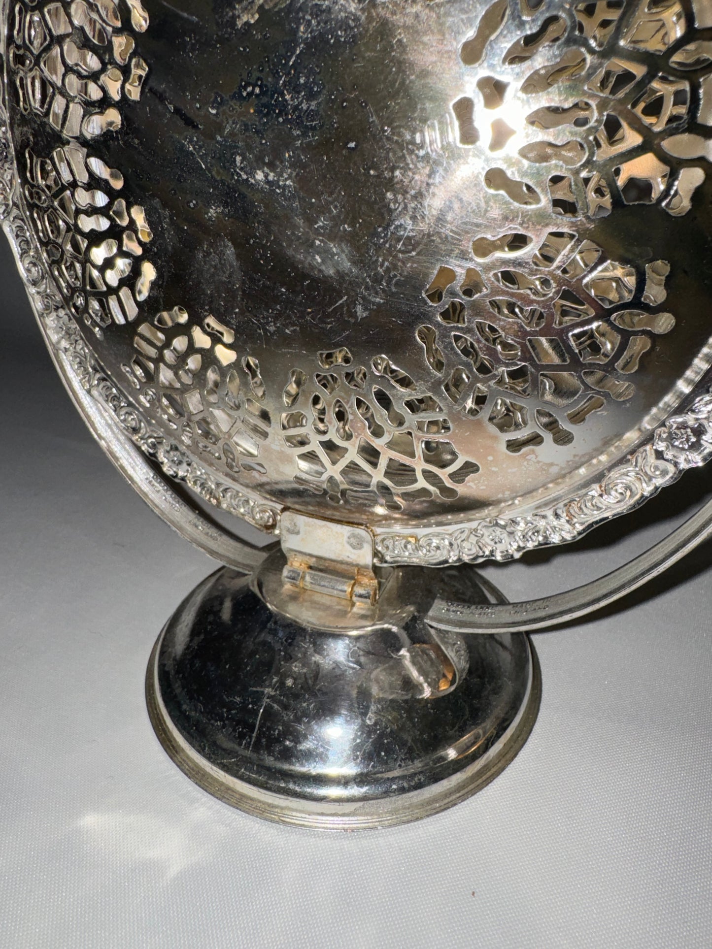 Silver Plated 3 Tier Folding Serving Platter | Queen Anne | Afternoon Tea | Silver Service | Vintage Retro |