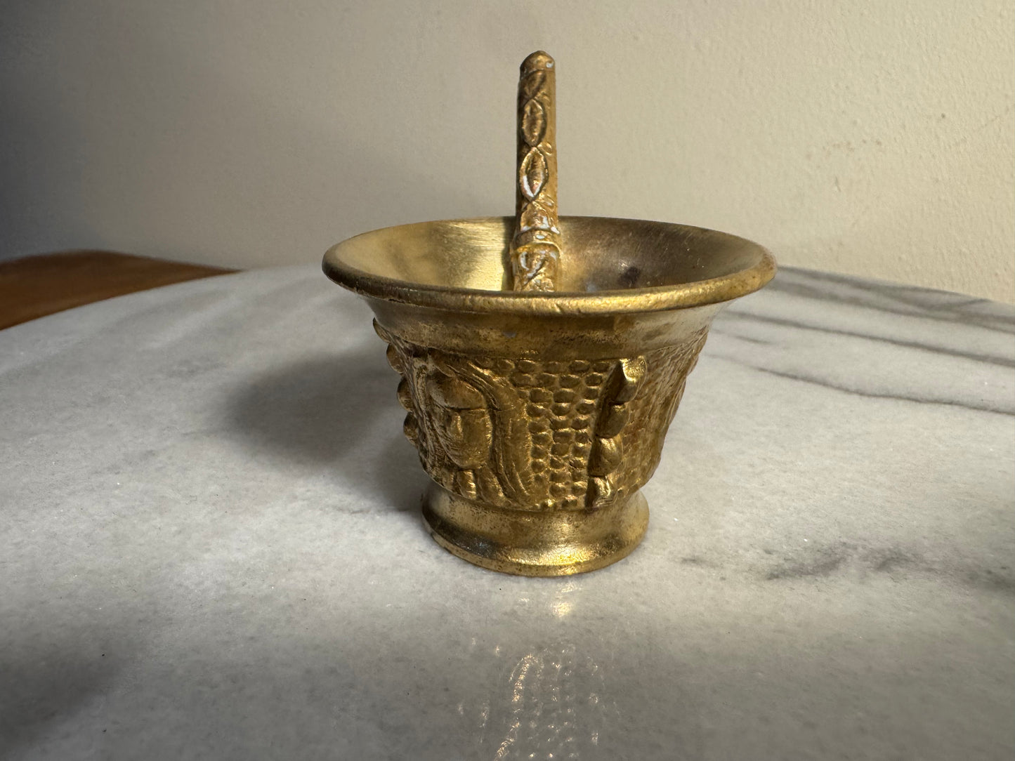 Miniature Brass Mortar & Pestle | Vintage Unique |