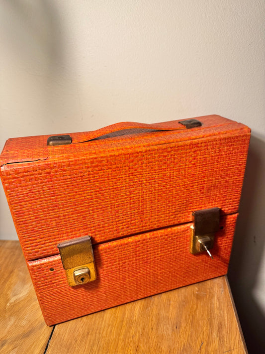 Retro Orange Double Cassette Carry Case | Vintage |