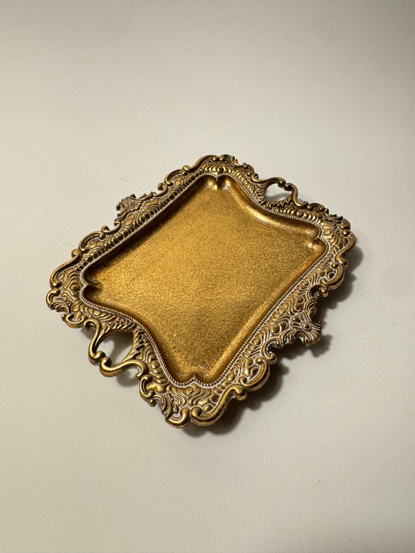 Small Gold Trinket Dish | Vintage Antique Style | Ring & Jewellery Dish |