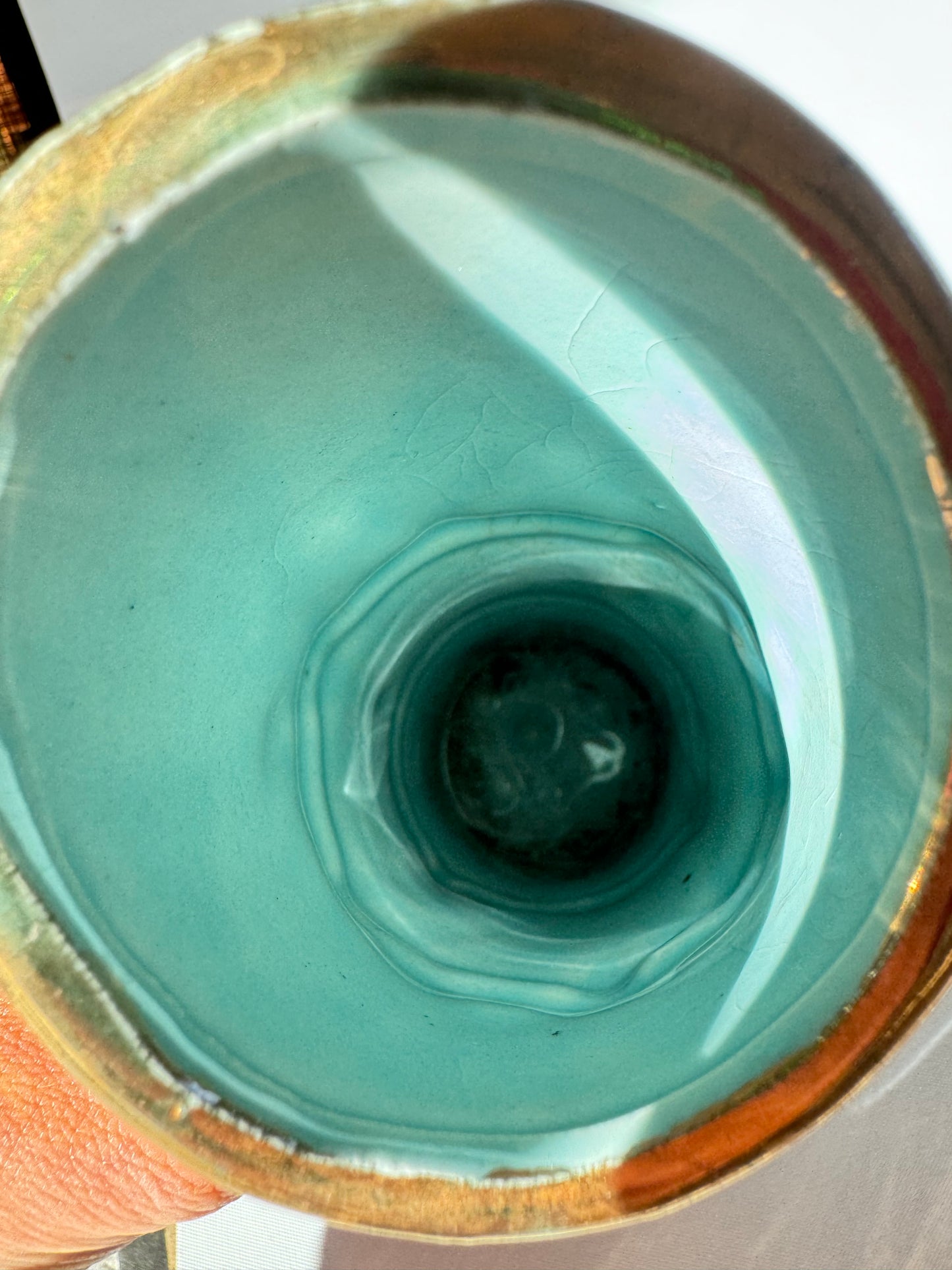 Weeping Gold & Blue Bamboo Vase