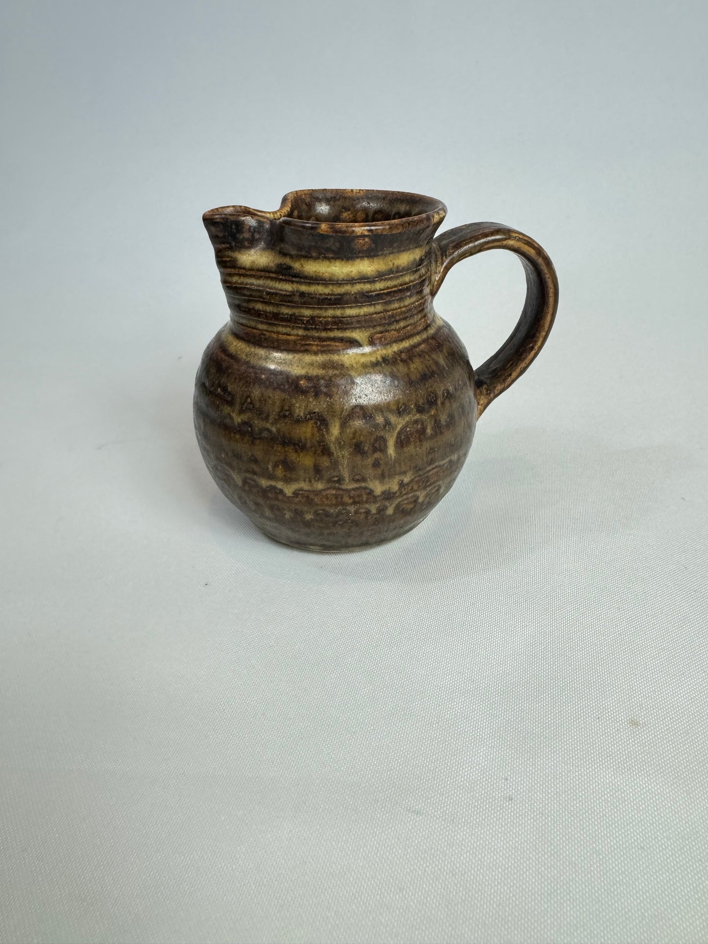Small Brown Ceramic Jug | Studio Pottery | Prinknash England Earthenware |
