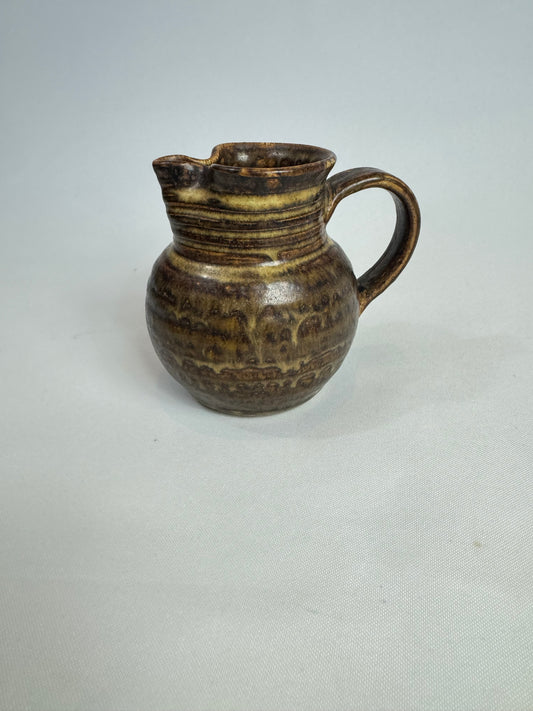 Small Brown Ceramic Jug | Studio Pottery | Prinknash England Earthenware |