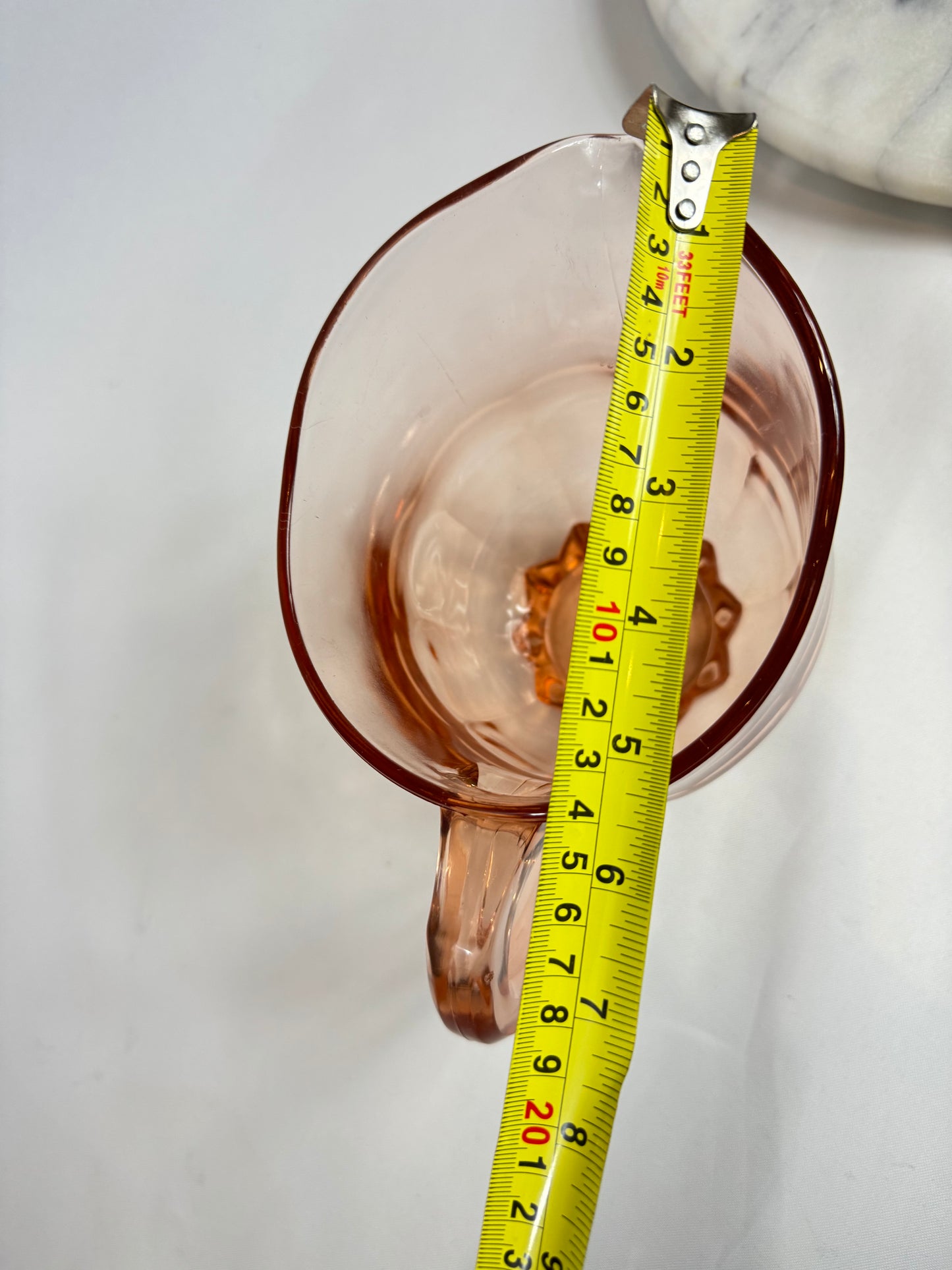 Pink Glass Jug | Made in France | Vintage Retro | Cocktail Pitcher