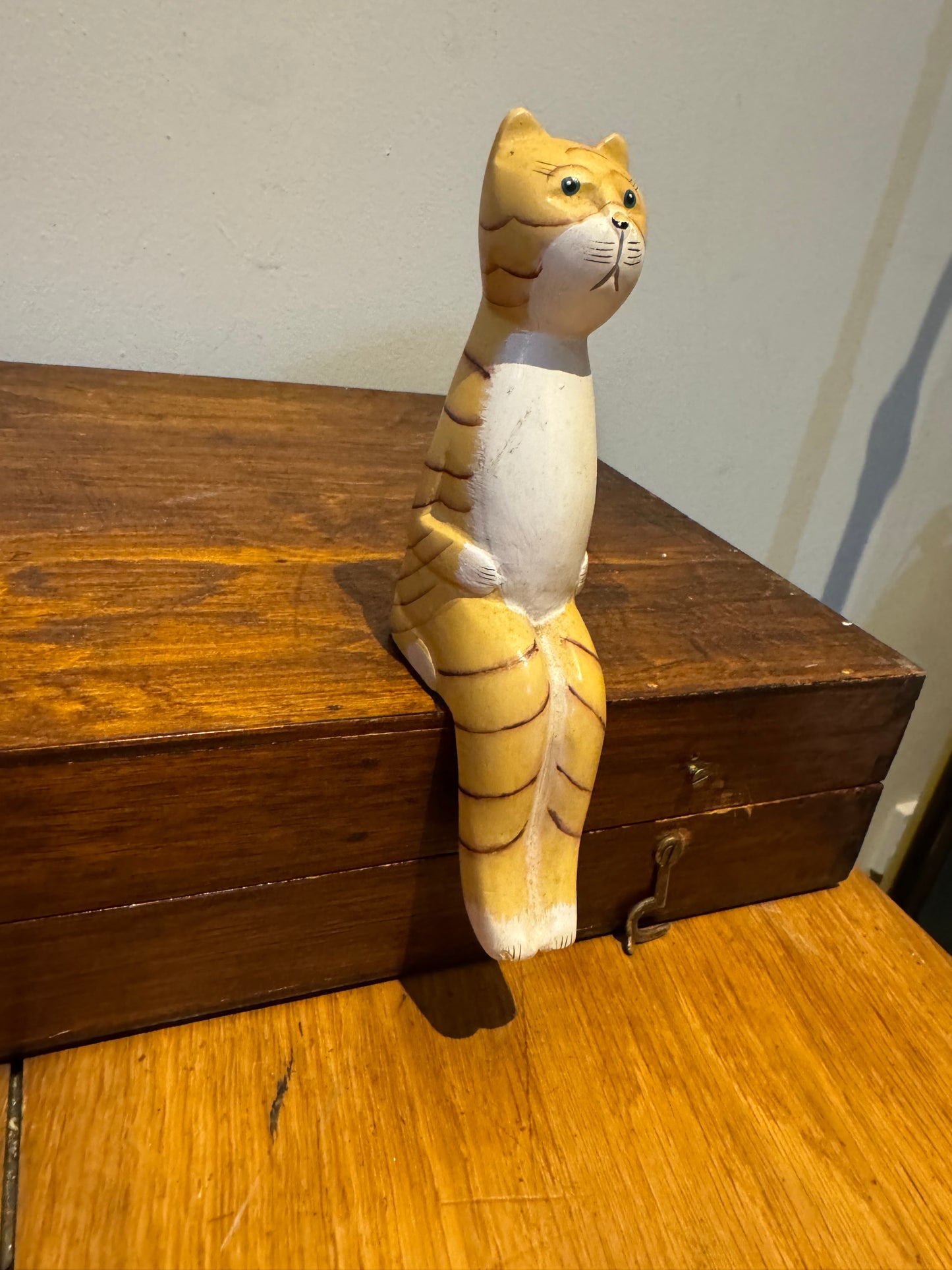 Hand Carved & Painted Shelf Sitter Animals | Folk Art | Vintage Retro Quirky | Cat Dog Cow Seal Rooster |