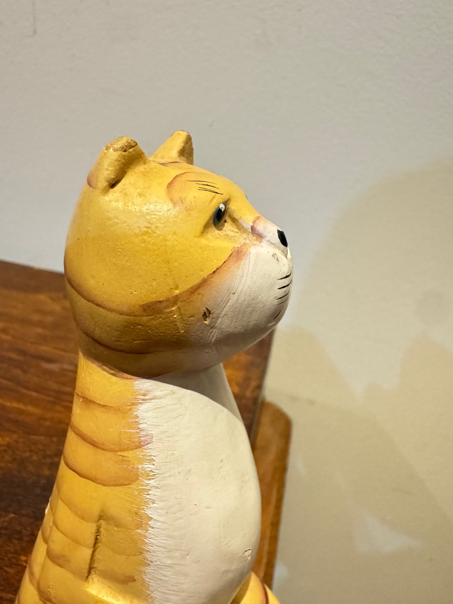 Hand Carved & Painted Shelf Sitter Animals | Folk Art | Vintage Retro Quirky | Cat Dog Cow Seal Rooster |