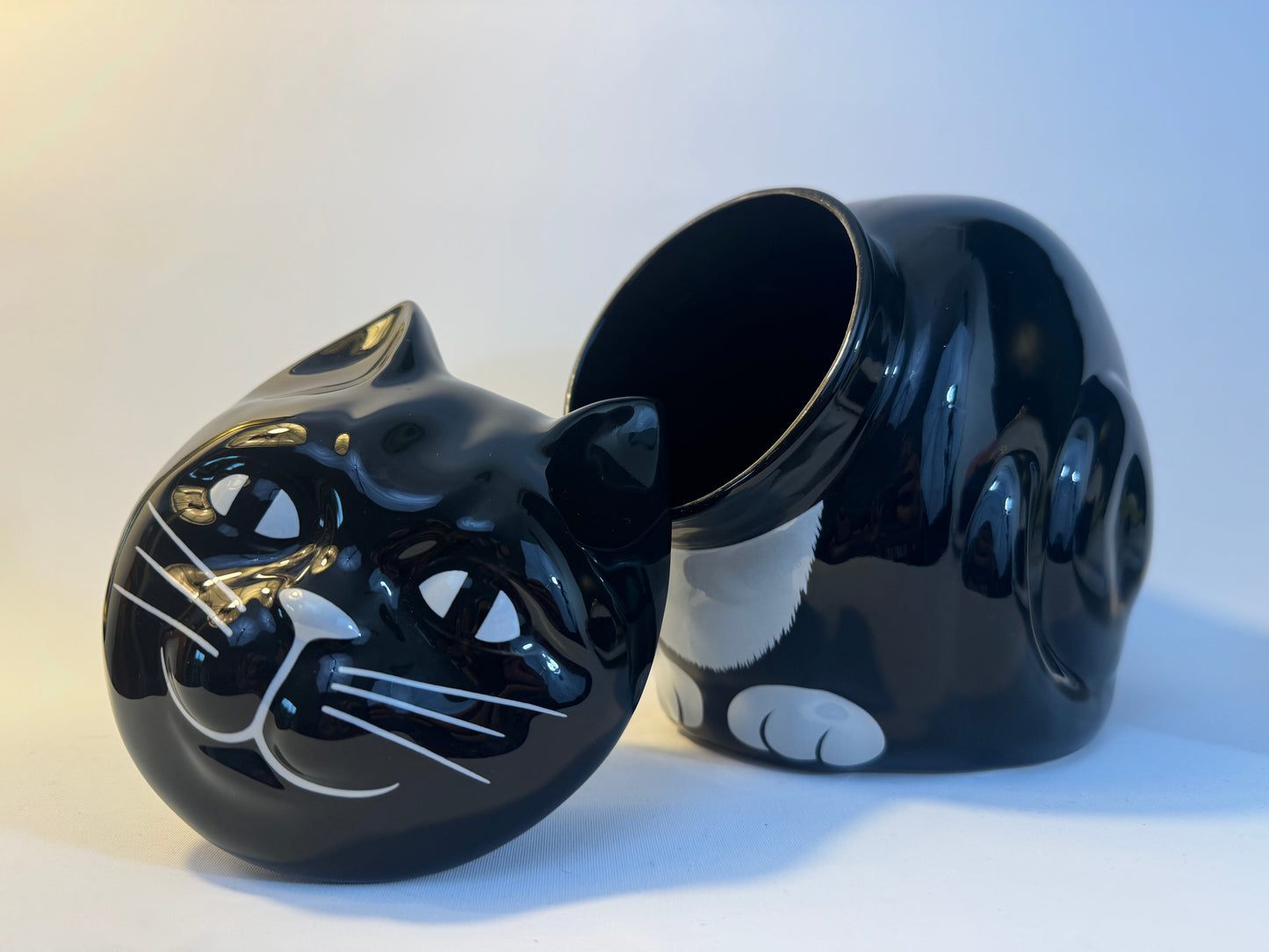 Ceramic Cat Cookie Jar Biscuit Storage Jar | Vintage Retro | Kitsch |