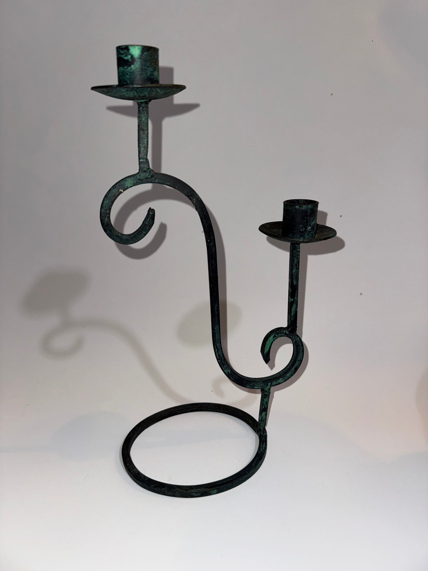 Gothic Iron Candelabra | Handmade Rustic Candlestick Holder | Vintage Antique | Quirky Unique Decor |