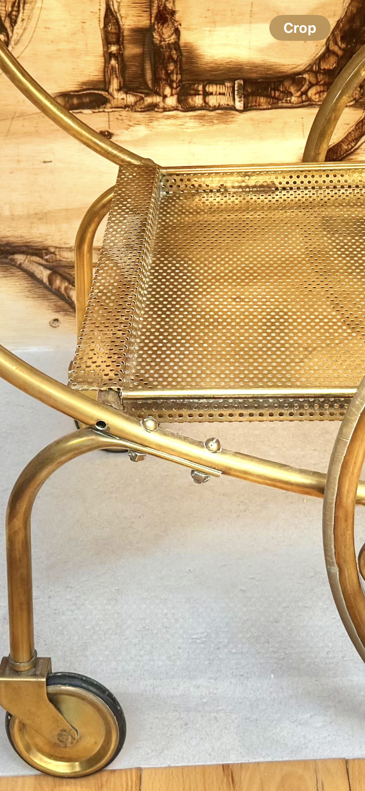 Josef Franc Brass Bar Trolley | Vintage Antique Homeware Decor |