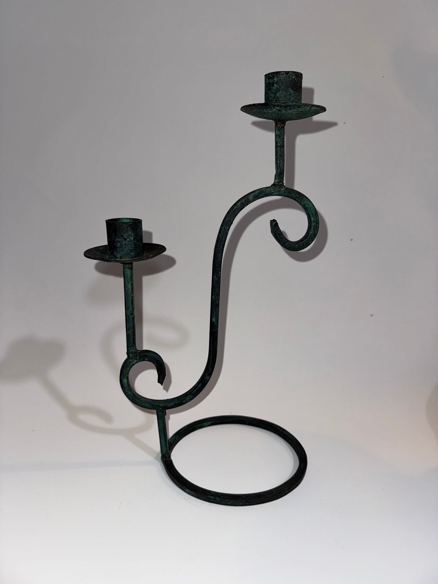 Gothic Iron Candelabra | Handmade Rustic Candlestick Holder | Vintage Antique | Quirky Unique Decor |