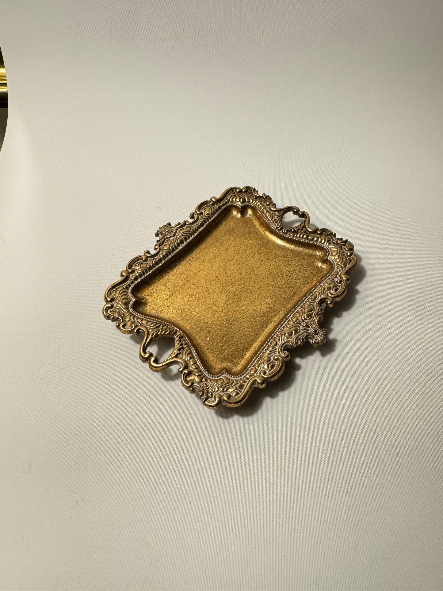 Small Gold Trinket Dish | Vintage Antique Style | Ring & Jewellery Dish |
