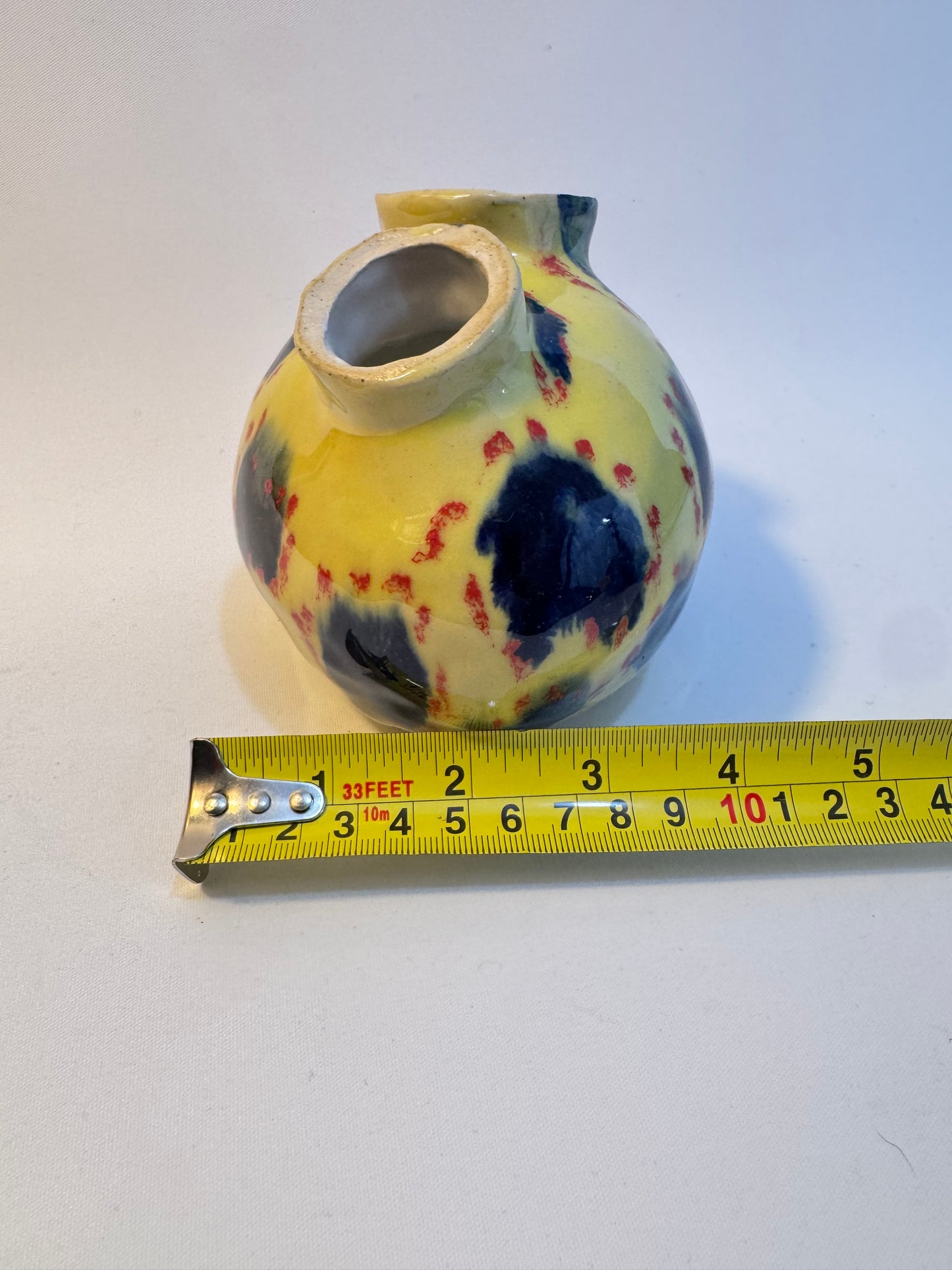 Handmade Vase | Studio Pottery | Handpainted | Unique Quirky One of a Kind |