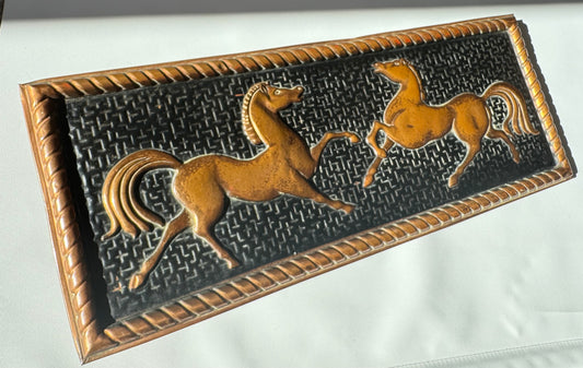 Antique Copper Horse Wall Hanging | Vintage Retro Decor | Unique Quirky Unusual | Made in Holland |