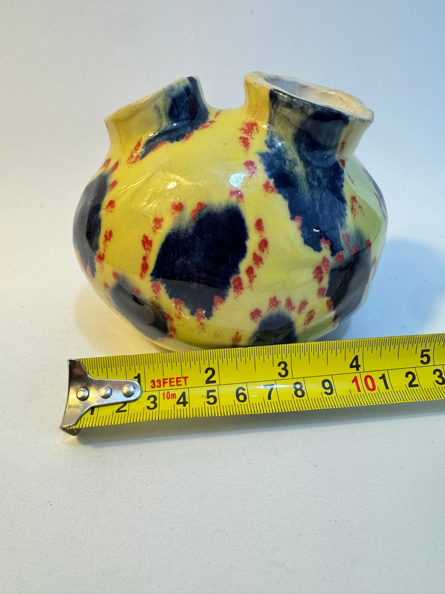 Handmade Vase | Studio Pottery | Handpainted | Unique Quirky One of a Kind |