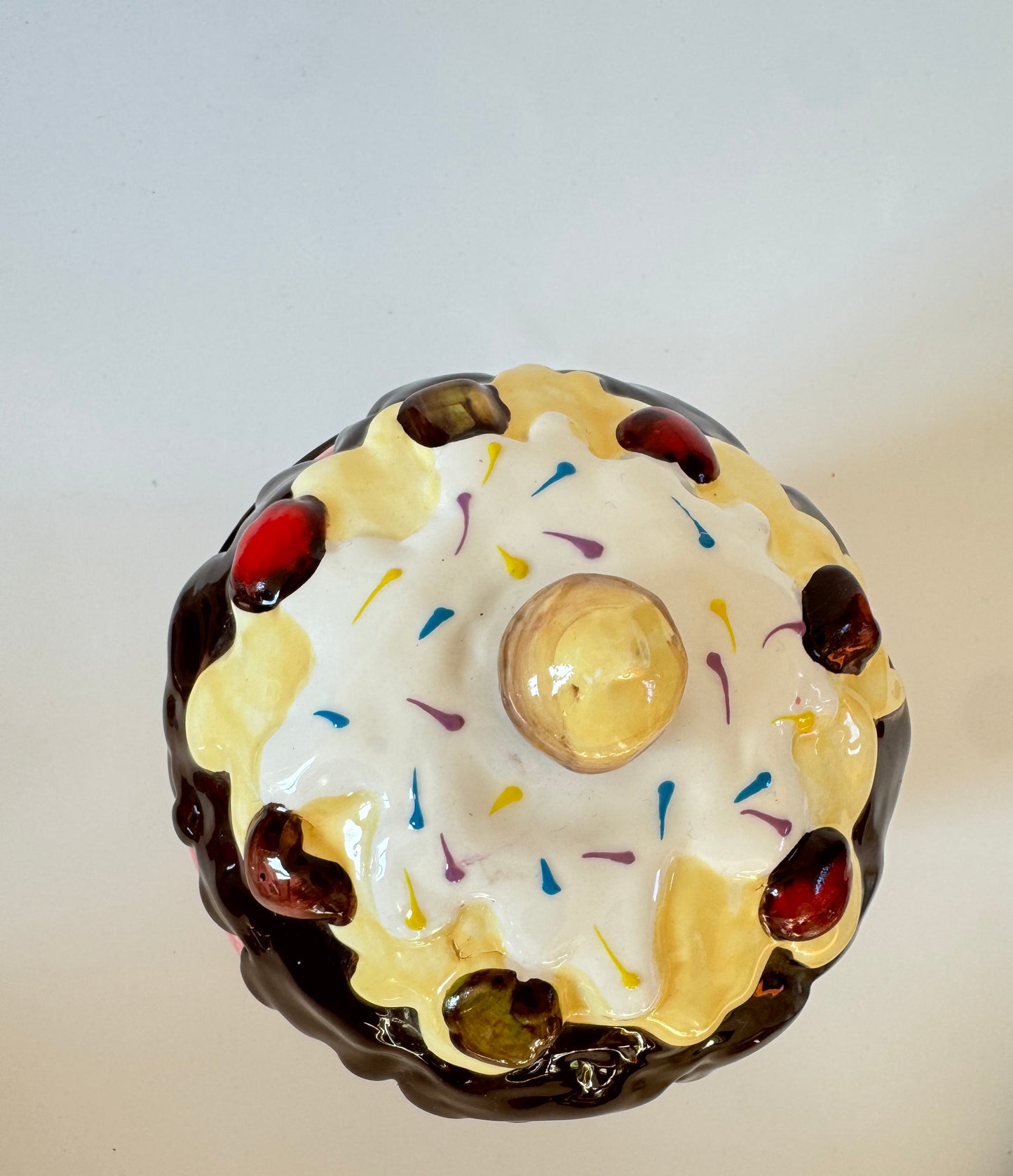 Large Ceramic Cupcake Cookie Jar Biscuit Storage Jar | Vintage Retro | Kitsch |