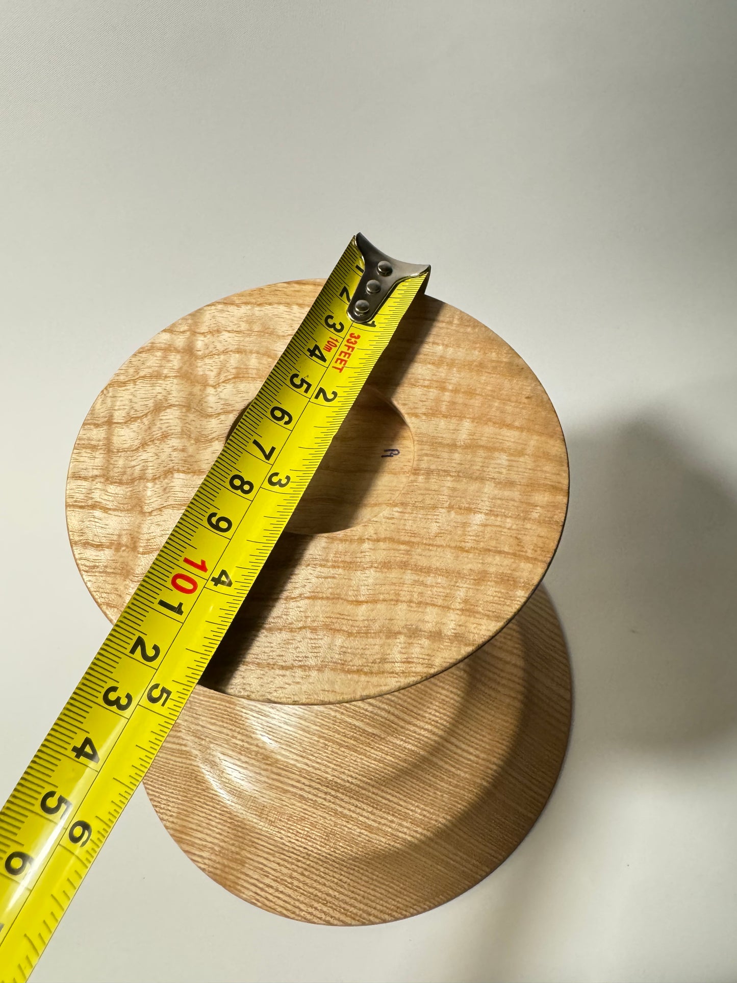 Handmade Ash Wood Pedestal Platter/Bowl | Dinner Party Serveware | Vintage Retro | Scandi | MCM Mid Century |
