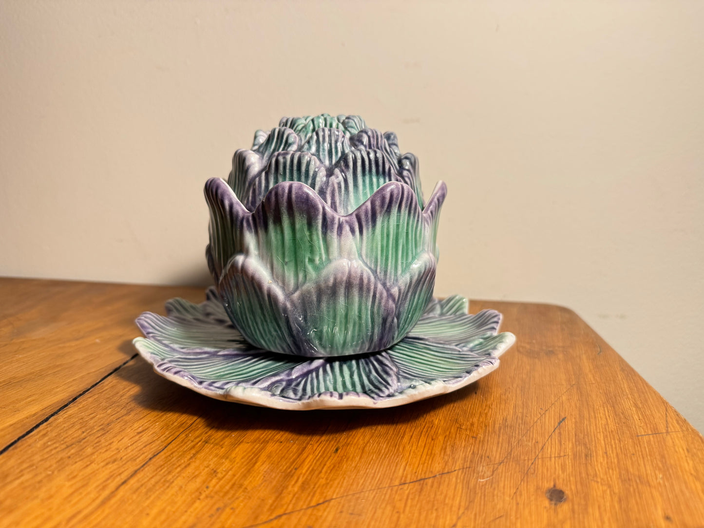 Artichoke Ceramic Pot in Slip | Artichaut en Barbotine | Made in Portugal | 860 | Vintage Retro | Quirky Unique |