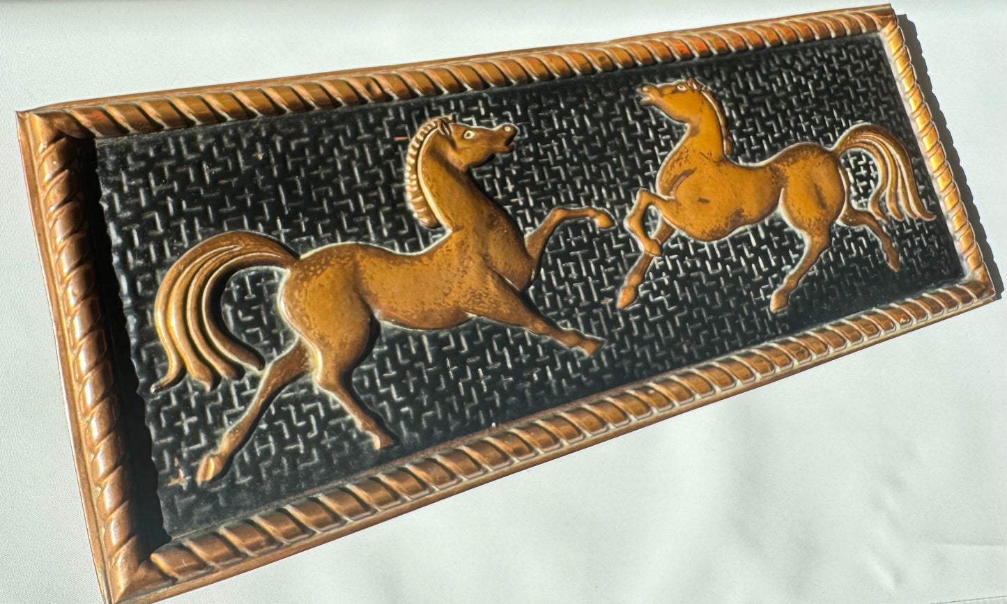 Antique Copper Horse Wall Hanging | Vintage Retro Decor | Unique Quirky Unusual | Made in Holland |