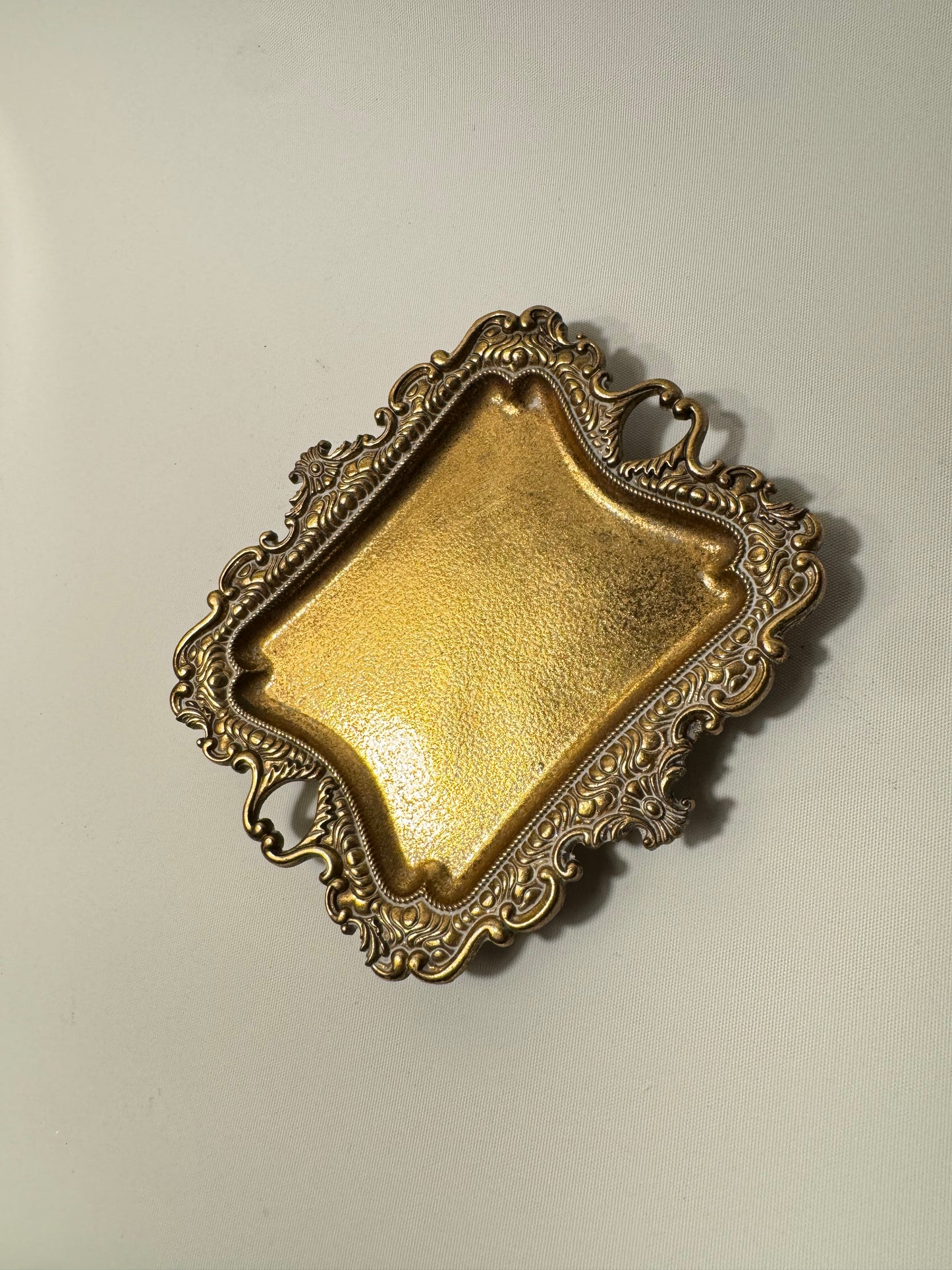 Small Gold Trinket Dish | Vintage Antique Style | Ring & Jewellery Dish |