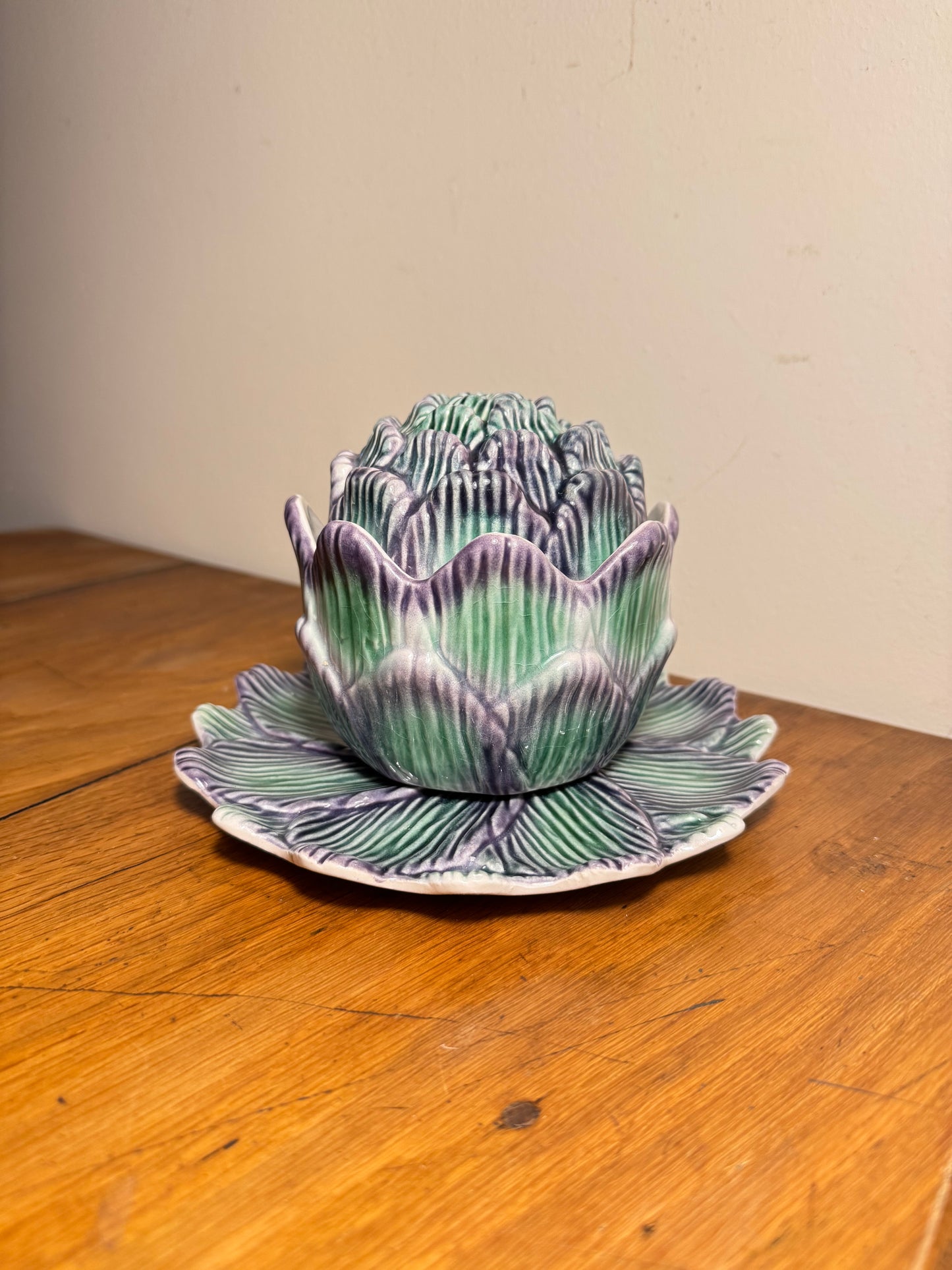 Artichoke Ceramic Pot in Slip | Artichaut en Barbotine | Made in Portugal | 860 | Vintage Retro | Quirky Unique |