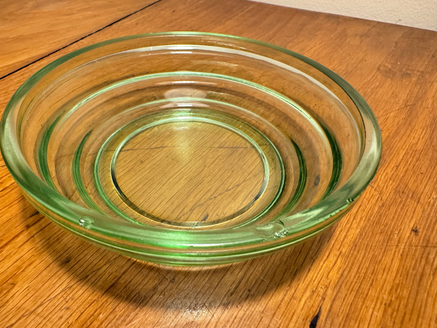 Green Glass Lidded Trinket Dish | Vintage Retro | Quirky Unusual |