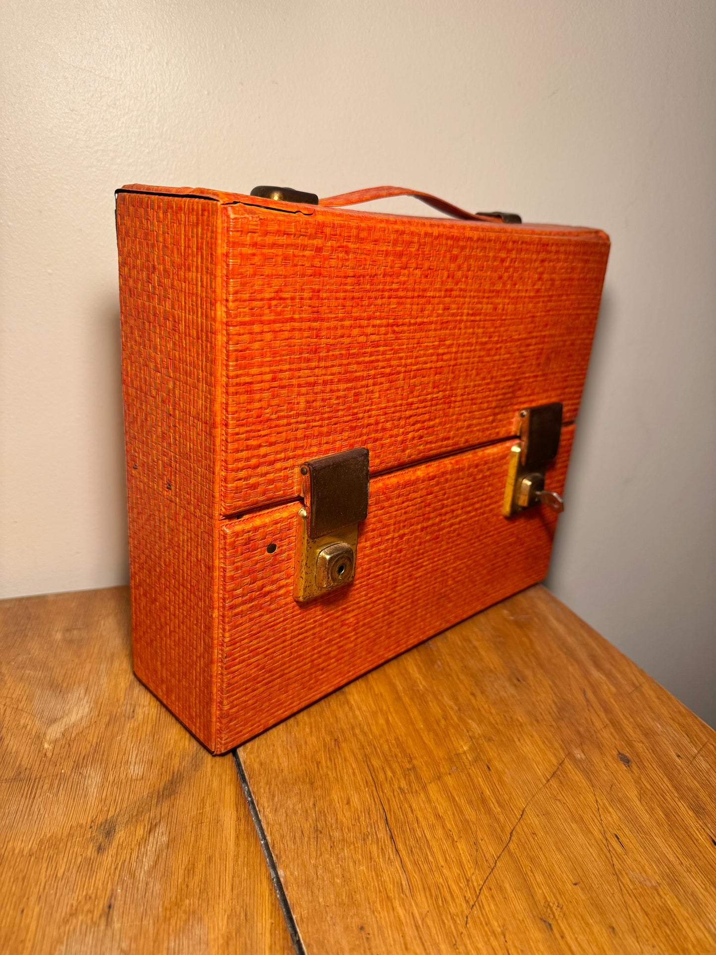 Retro Orange Double Cassette Carry Case | Vintage |