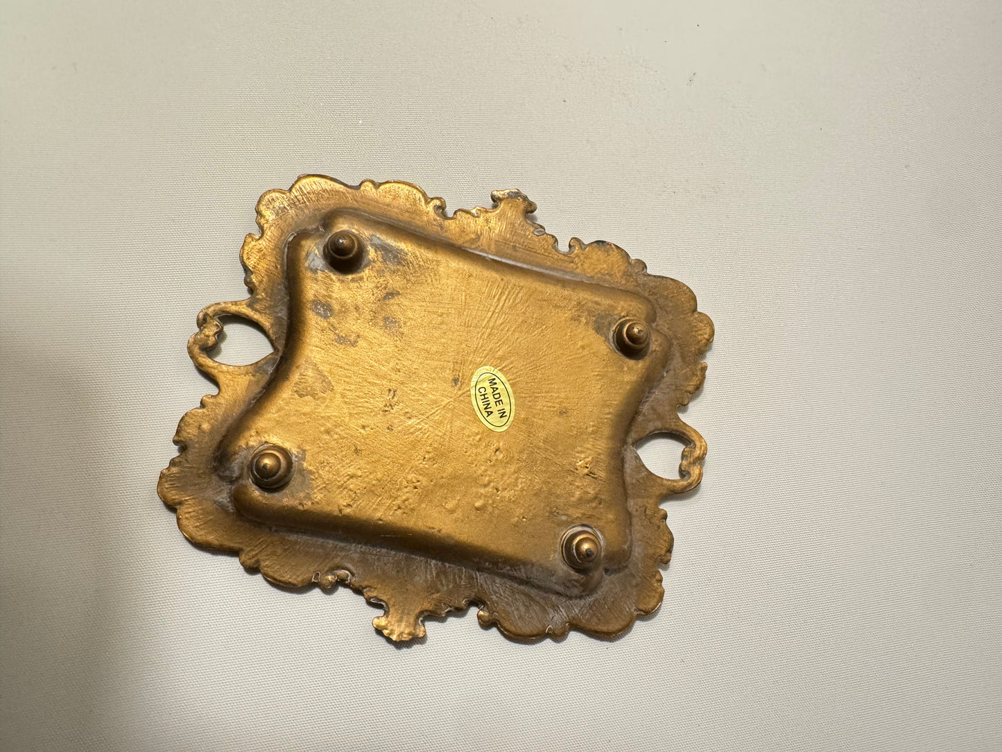 Small Gold Trinket Dish | Vintage Antique Style | Ring & Jewellery Dish |