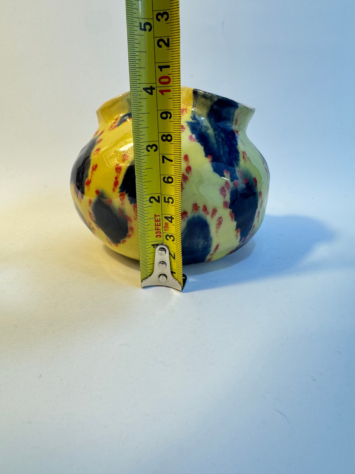 Handmade Vase | Studio Pottery | Handpainted | Unique Quirky One of a Kind |