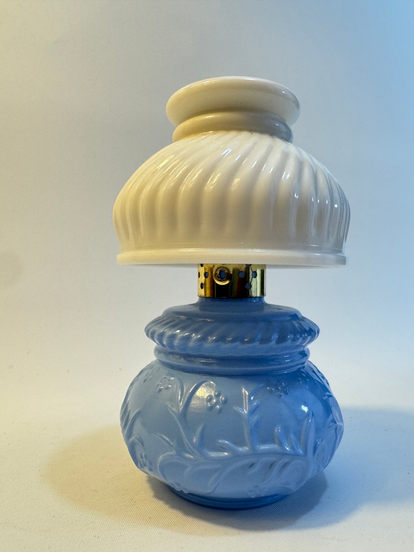 AVON Courting Lamp Perfume Bottle | Milk Glass | Vintage Retro | Vanity |