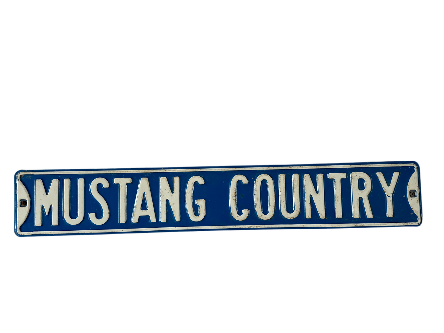 Mustang Country Metal Sign | Ford Memorabilia | Vintage Retro | 1970s | Man Cave |