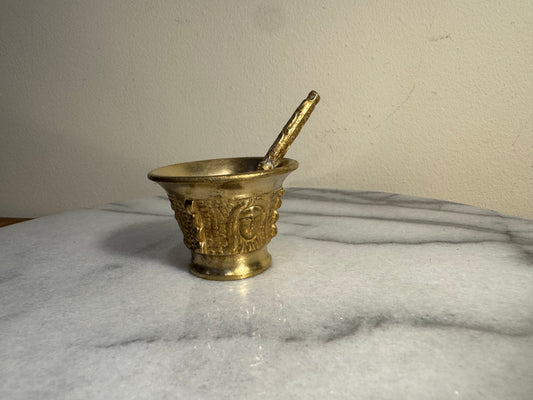 Miniature Brass Mortar & Pestle | Vintage Unique |