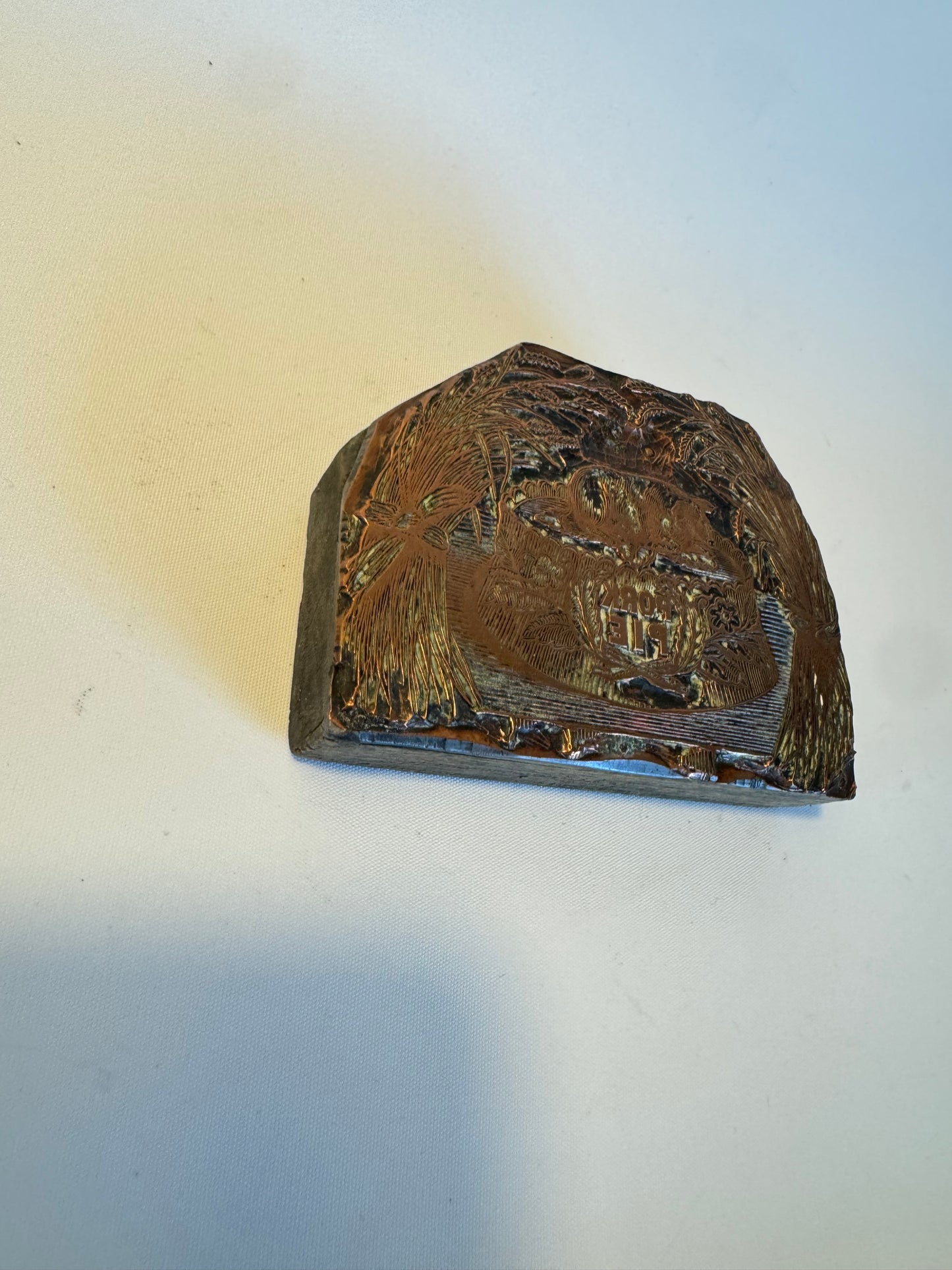 Antique Small Copper Pork Pie Wall Hanging | Vintage Retro | Unique Quirky Unusual |
