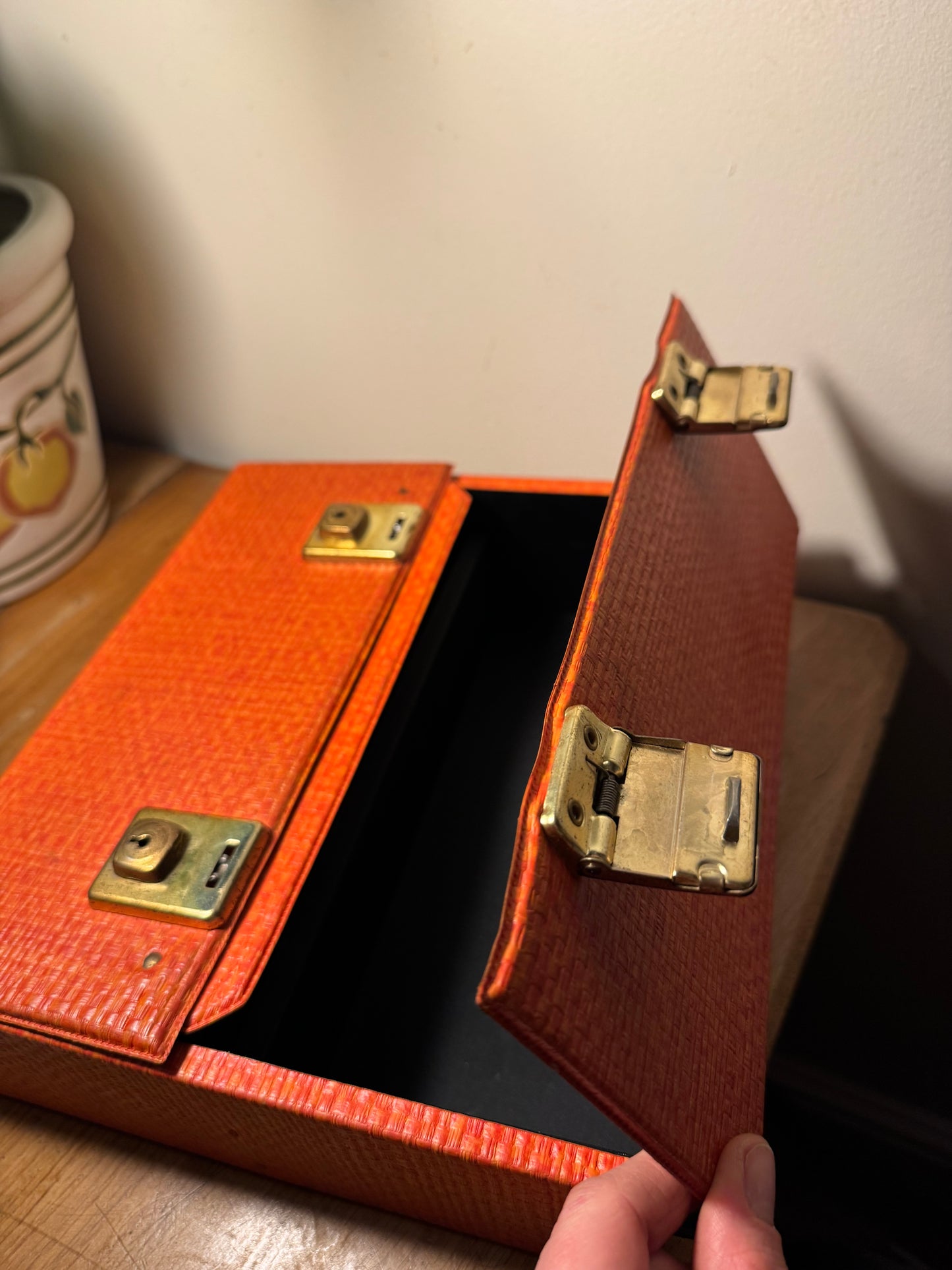 Retro Orange Double Cassette Carry Case | Vintage |