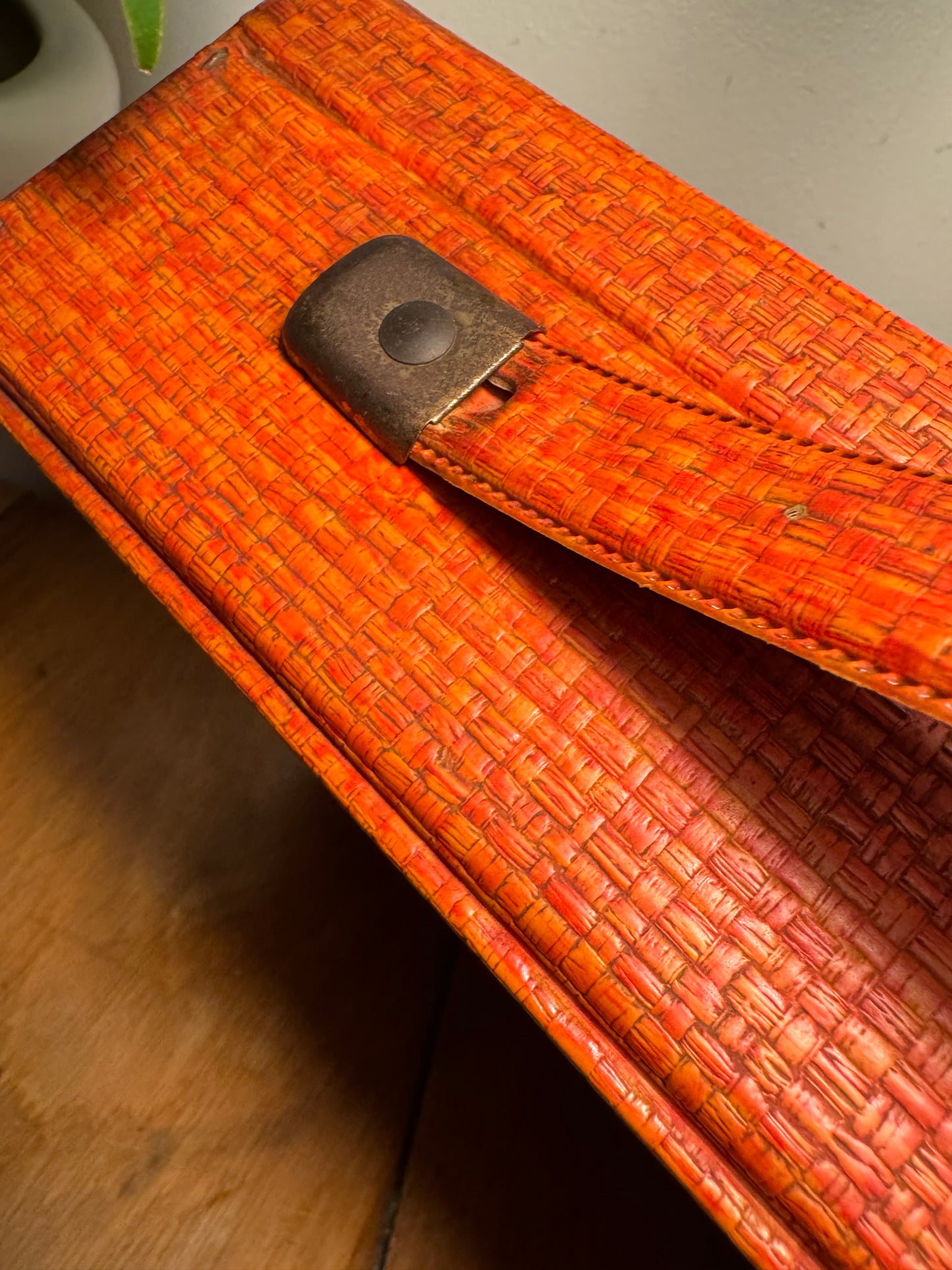 Retro Orange Double Cassette Carry Case | Vintage |